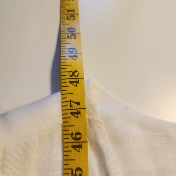 Free People Dress Zapora Women's Lg White Summer Gauze Button Up Waist Tie - Picture 7 of 13